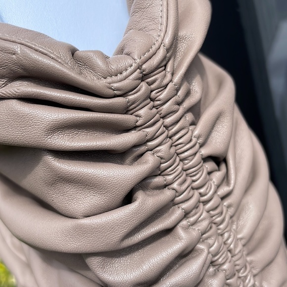 LaPointe Ruched Faux Leather Mini Skirt - Picture 10 of 16